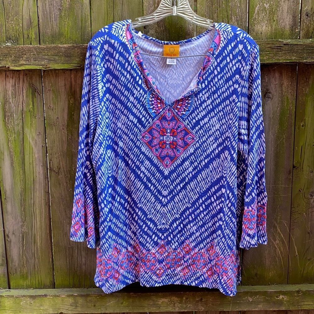 Ruby Rd. Beaded top sz. L